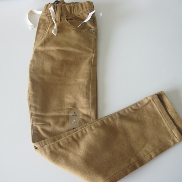 GAP Other - NWT Gap Denim Boy's High Stretch Slim Brown Khaki Pants Size Small (6-7)